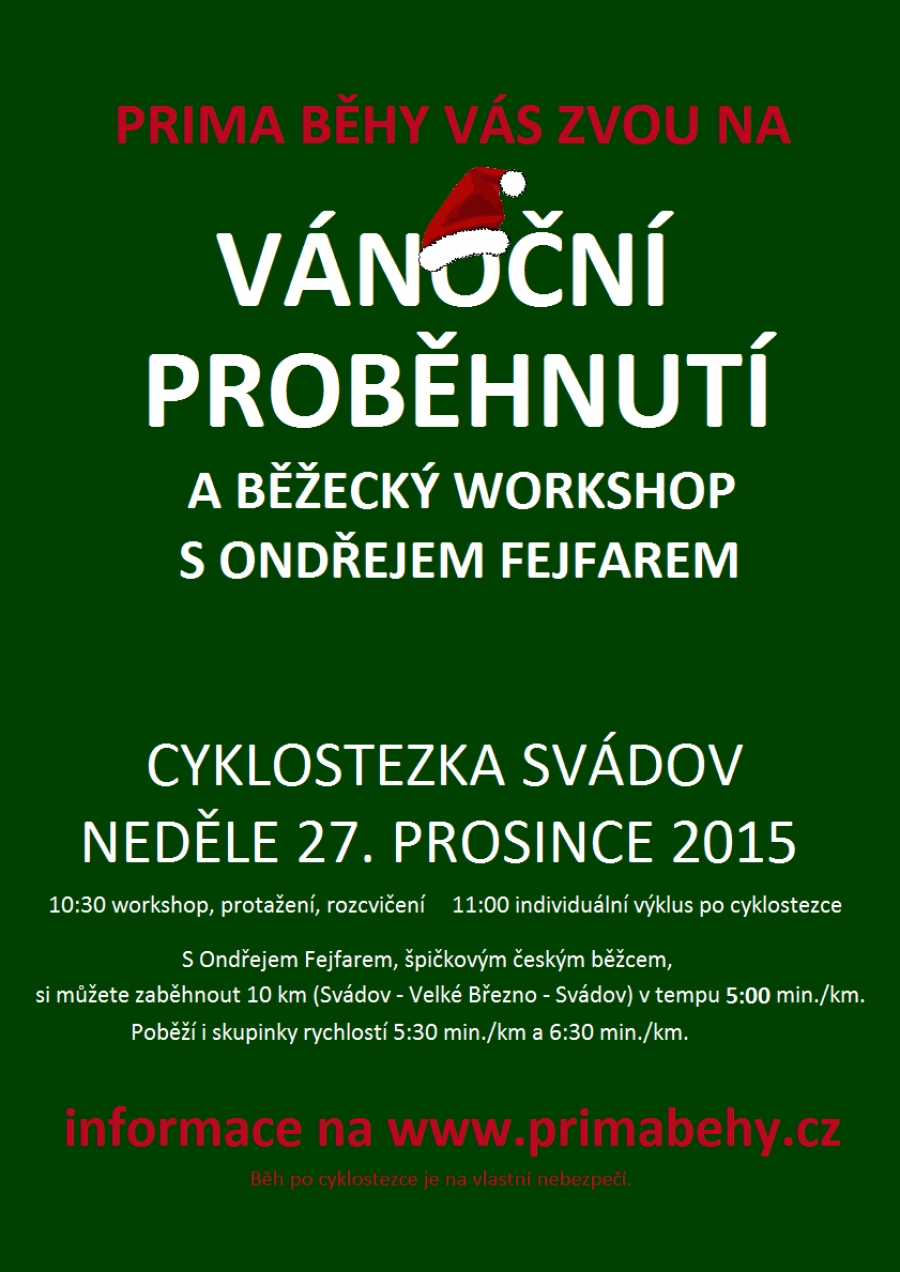 Vánoční proběhnutí 27. prosince v 10:30