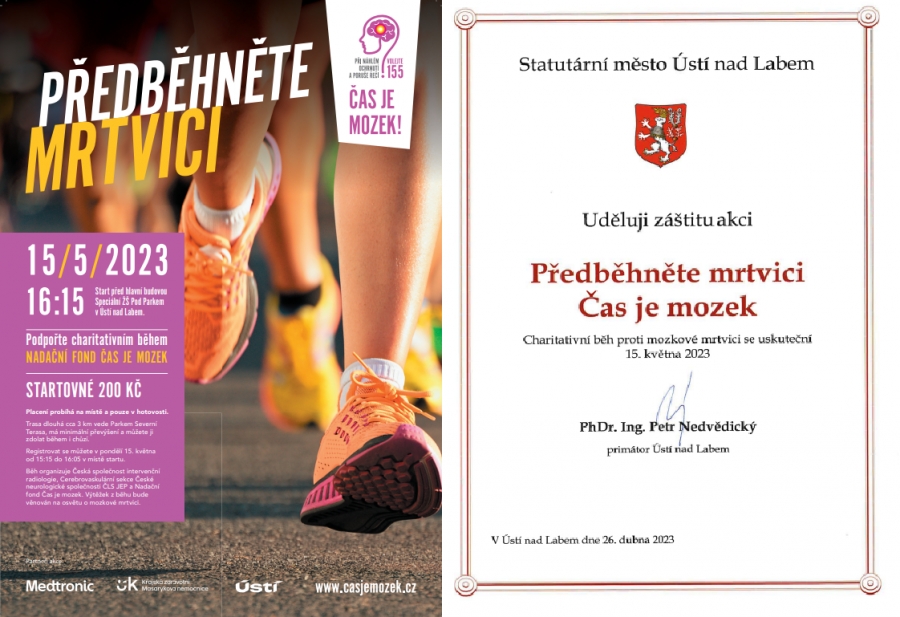 Běh čas je mozek se běží 15.5.2023 pod záštitou primátora