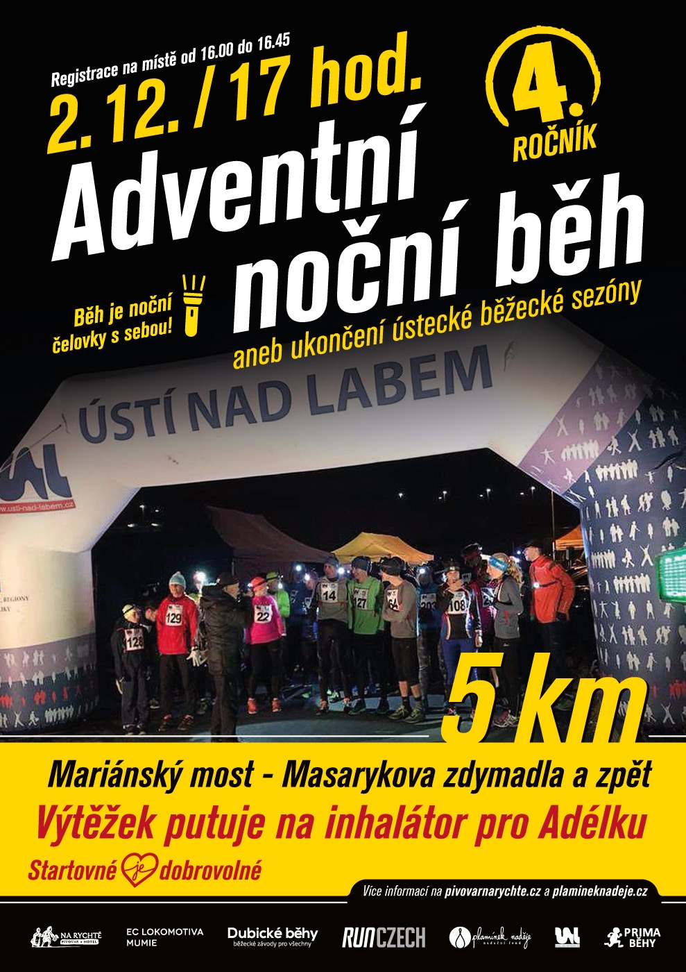 Adventní charitativní běh se letos koná 2. prosince, běží se 5 km